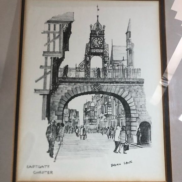 Vtg UK Brian Lewis Pencil Art Framed - Picture 4 of 13